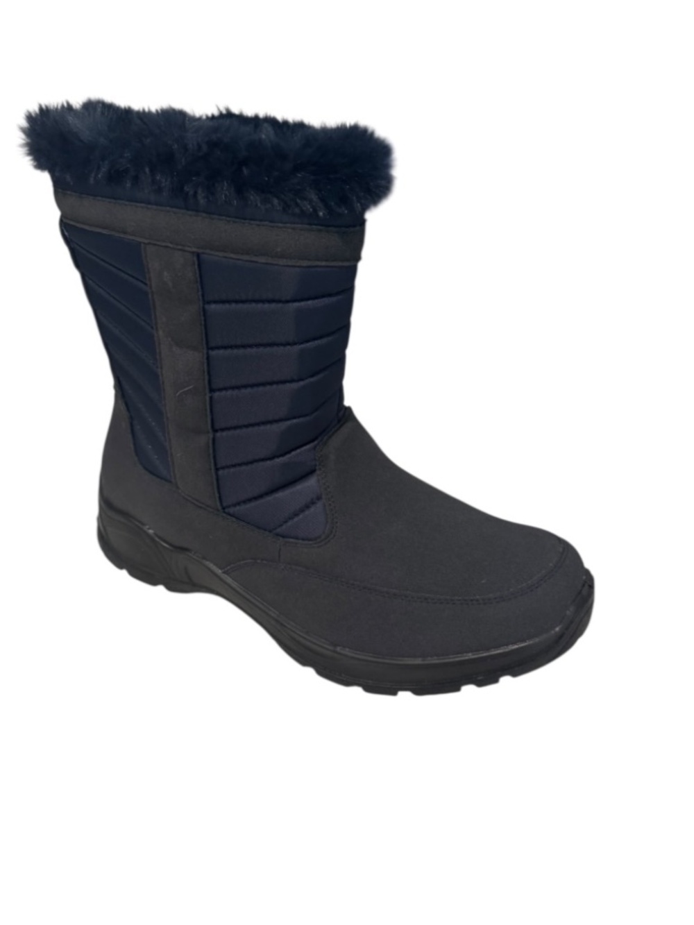 Easy Street Frazer Waterproof Women's Boots, Navy Nylon Lined, Size 8M - NWB